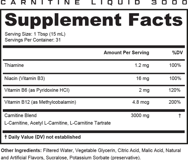 Liquid Carnitine 3000